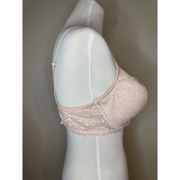 Victoria’s Secret Dream Angels Lined Demi Bra Underwire 38DD Pink Black Bow - Picture 3 of 7